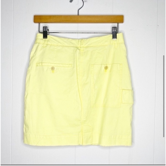 ATM High Waist Cotton Summer Yellow Mini Skirt NWT - Picture 4 of 6